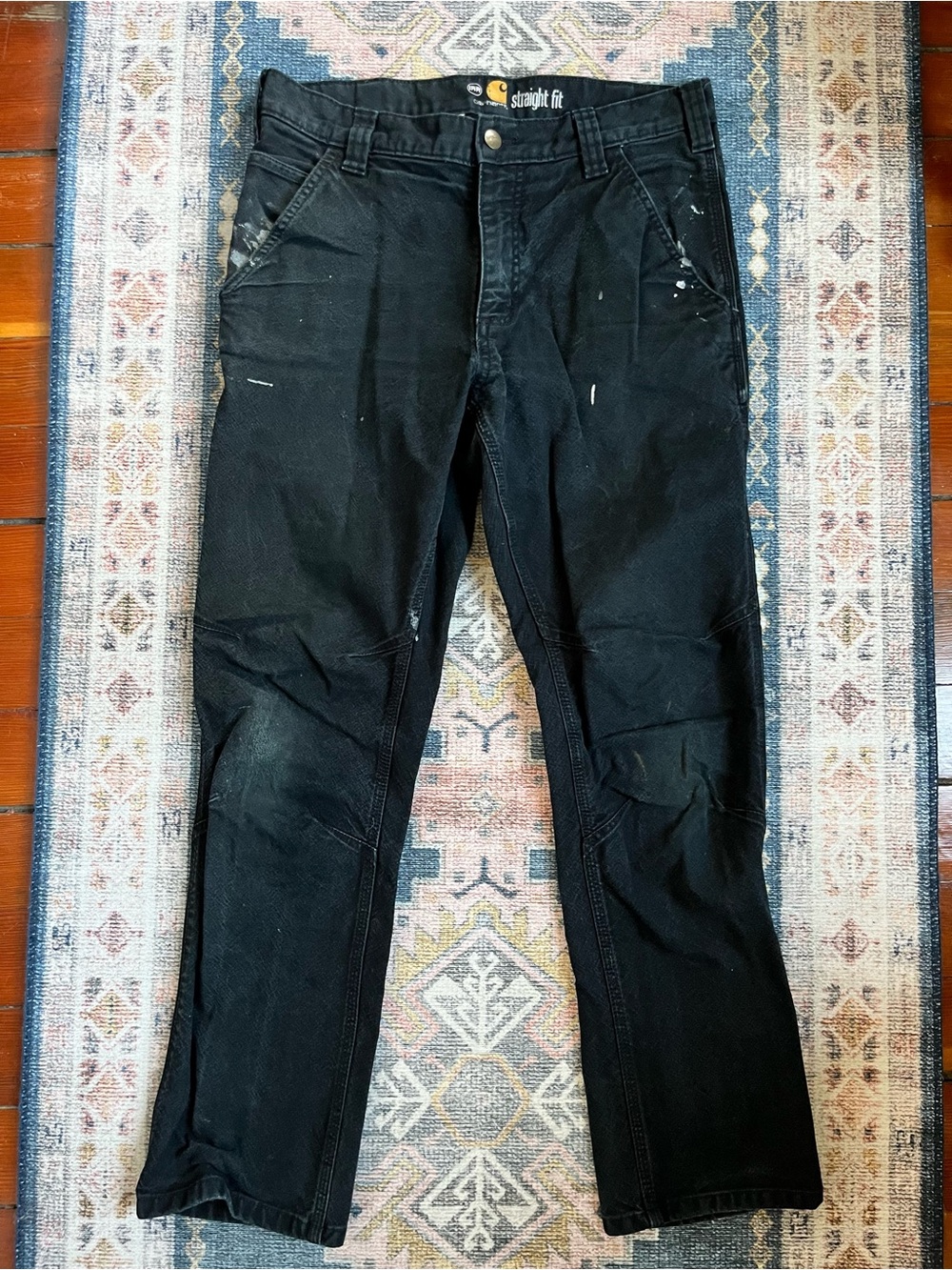 Men’s Carhartt Black Straight Fit Utility Pants - 32x30